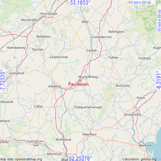 Paulstown on map