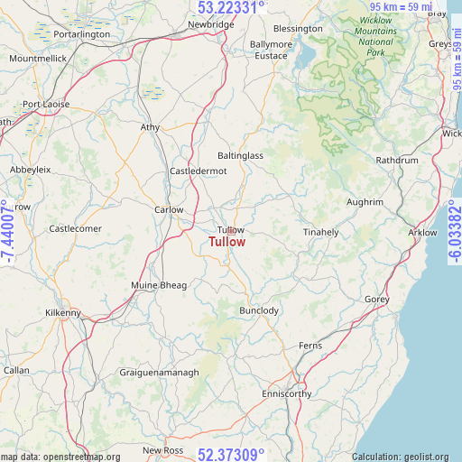 Tullow on map