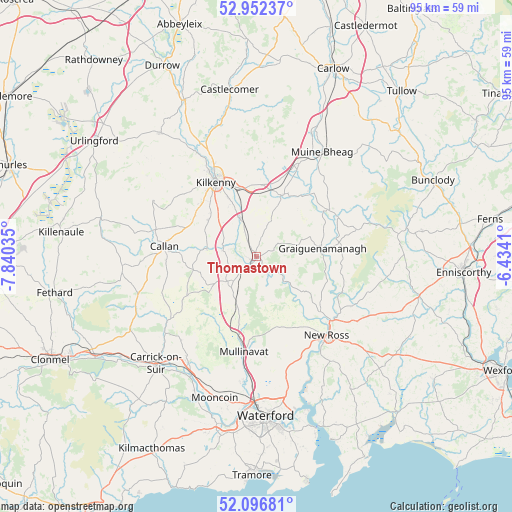 Thomastown on map