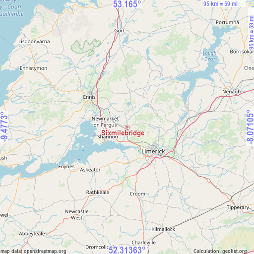 Sixmilebridge on map