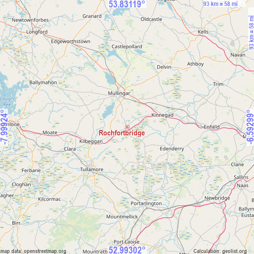 Rochfortbridge on map