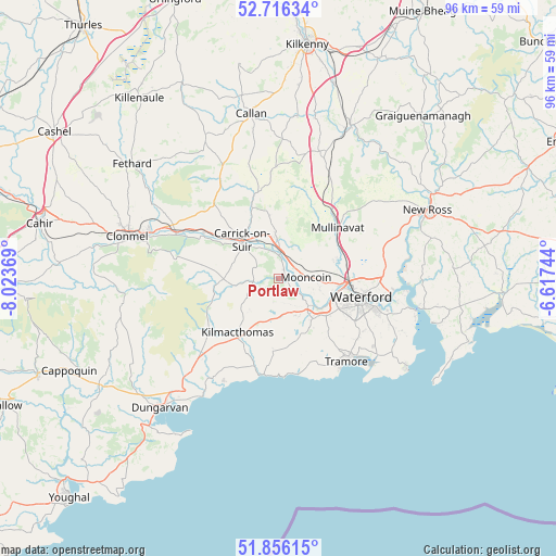 Portlaw on map