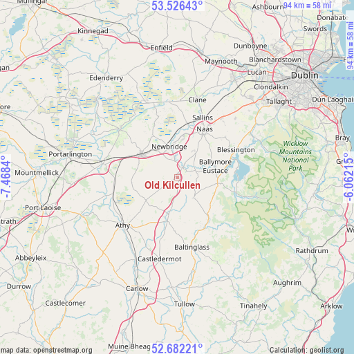 Old Kilcullen on map