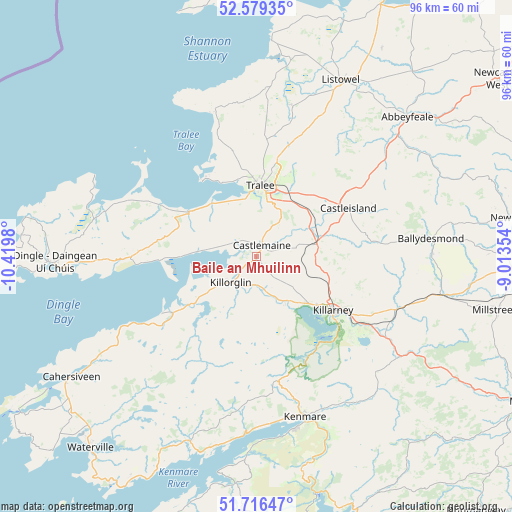 Baile an Mhuilinn on map