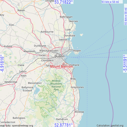 Mount Merrion on map