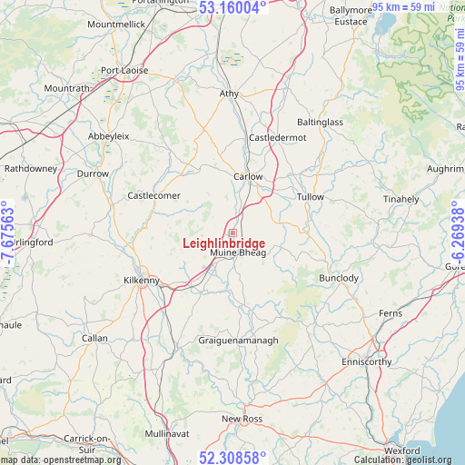 Leighlinbridge on map