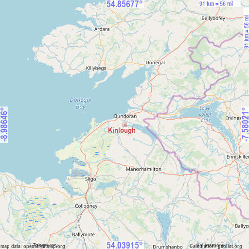 Kinlough on map