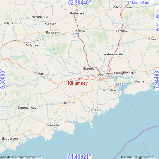 Killumney on map
