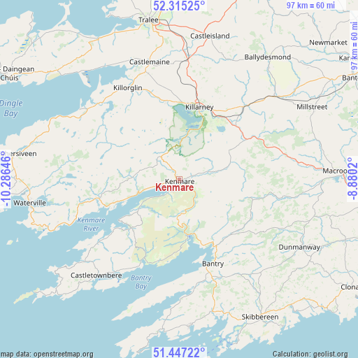 Kenmare on map