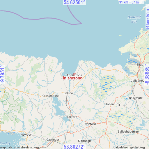 Inishcrone on map