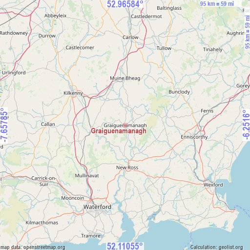 Graiguenamanagh on map