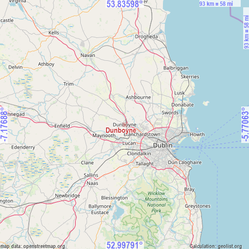 Dunboyne on map