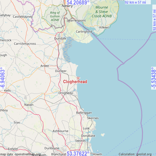 Clogherhead on map