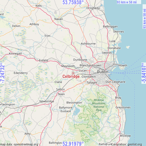Celbridge on map