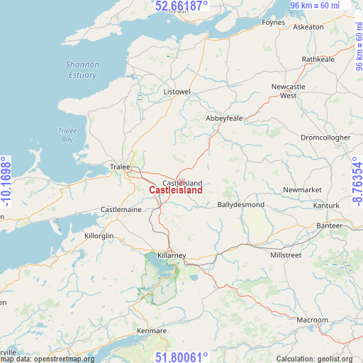 Castleisland on map