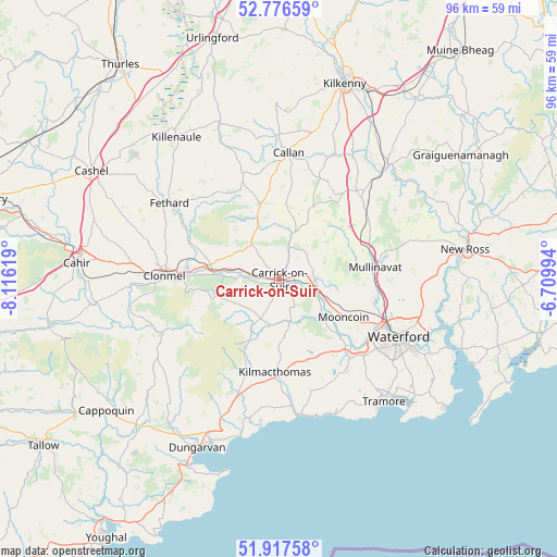 Carrick-on-Suir on map