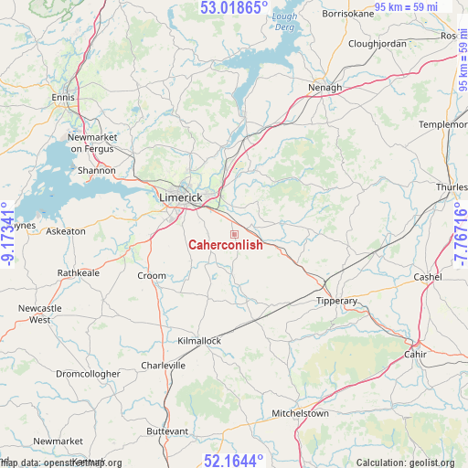 Caherconlish on map