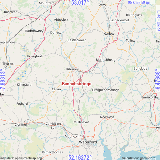 Bennettsbridge on map