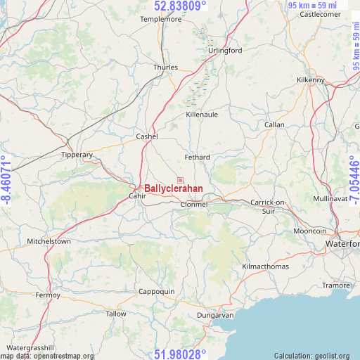 Ballyclerahan on map