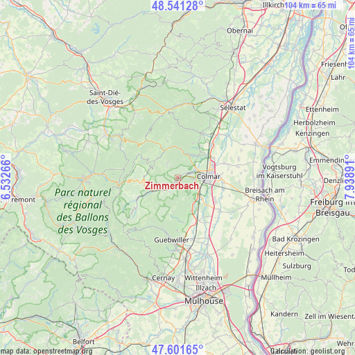 Zimmerbach on map