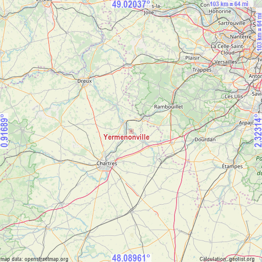 Yermenonville on map