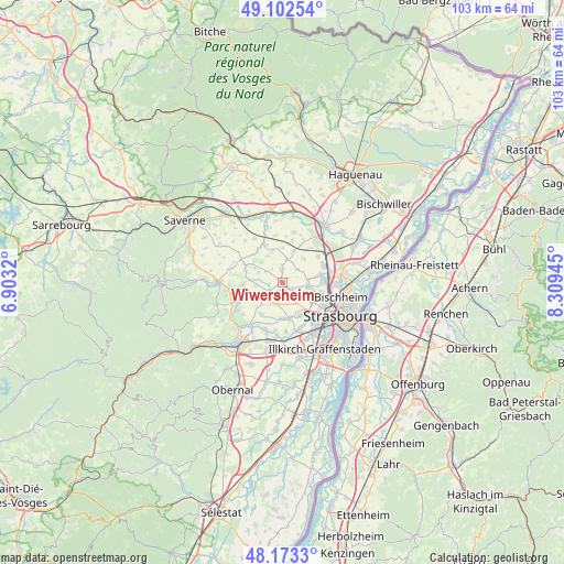 Wiwersheim on map