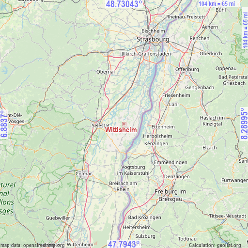 Wittisheim on map