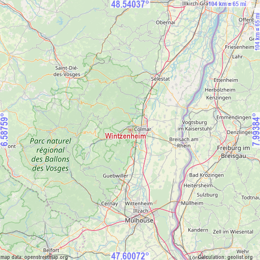 Wintzenheim on map