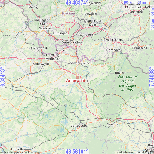 Willerwald on map