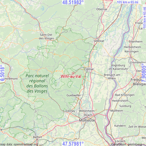 Wihr-au-Val on map