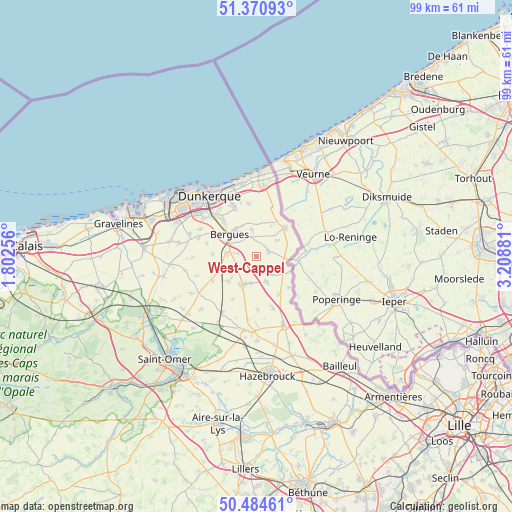 West-Cappel on map