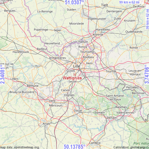 Wattignies on map