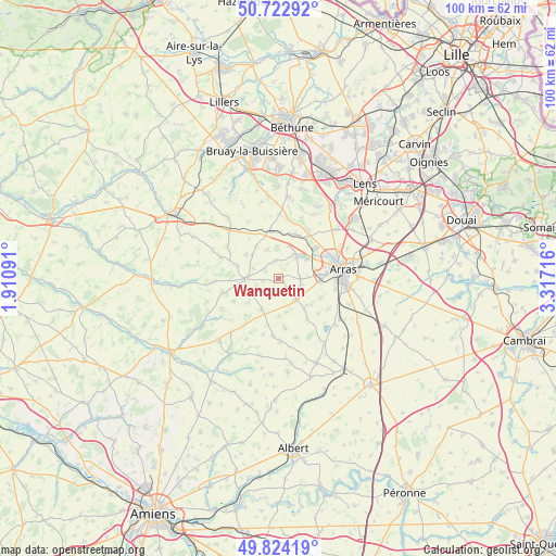 Wanquetin on map