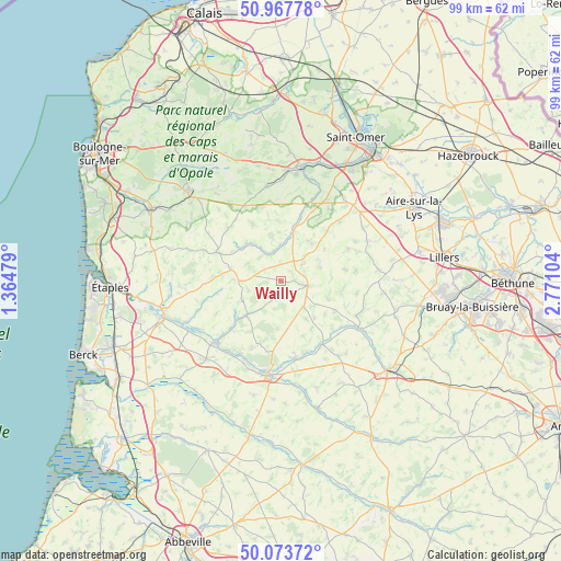 Wailly on map