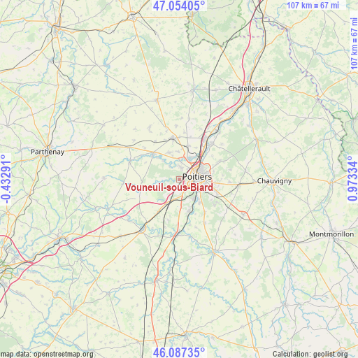 Vouneuil-sous-Biard on map