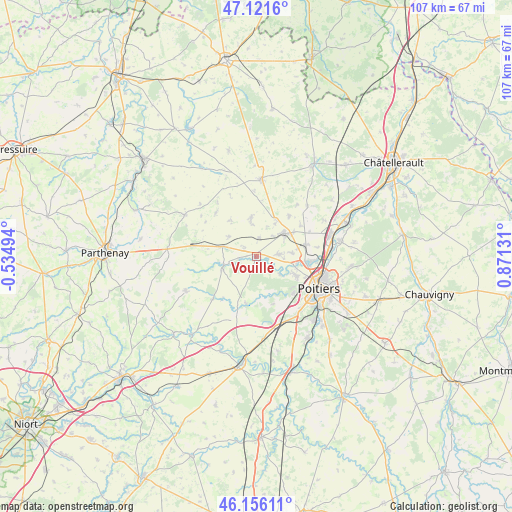 Vouillé on map