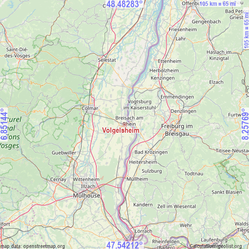 Volgelsheim on map