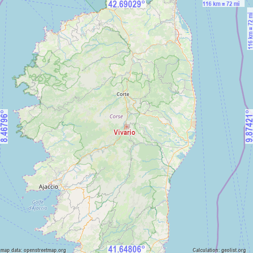 Vivario on map