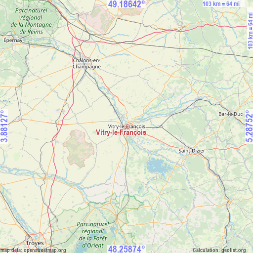 Vitry-le-François on map