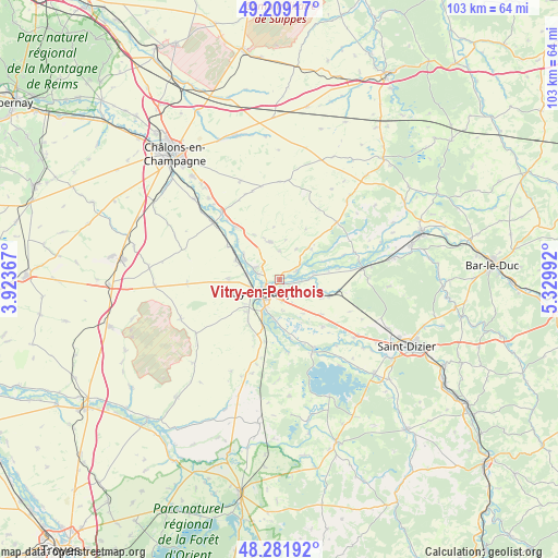 Vitry-en-Perthois on map