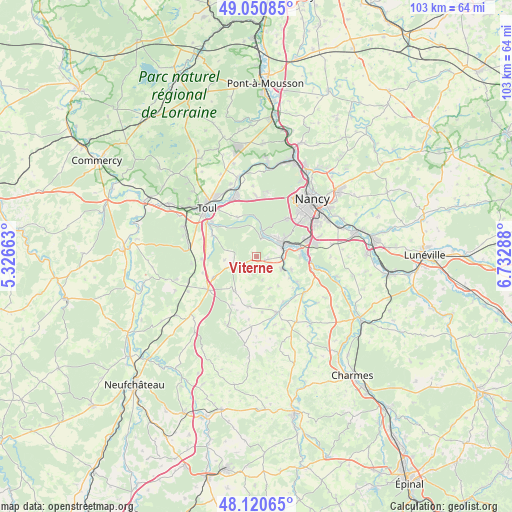 Viterne on map