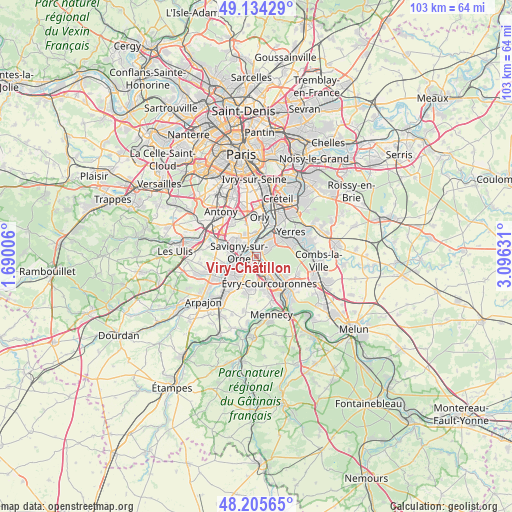 Viry-Châtillon on map