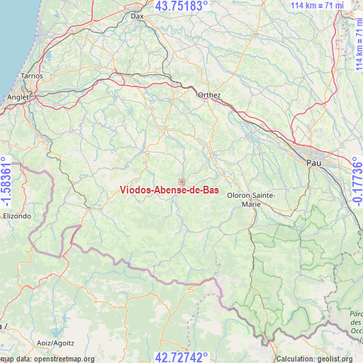 Viodos-Abense-de-Bas on map