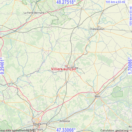 Villiers-sur-Loir on map