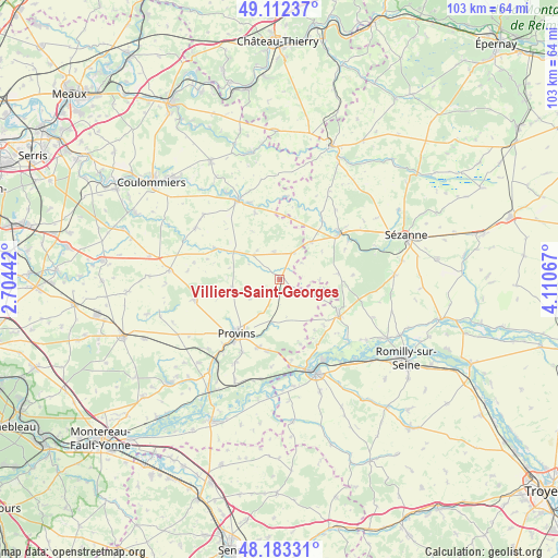 Villiers-Saint-Georges on map