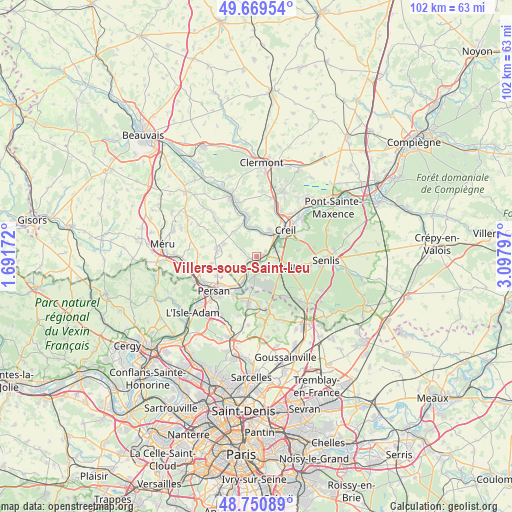 Villers-sous-Saint-Leu on map