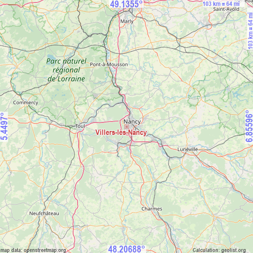 Villers-lès-Nancy on map