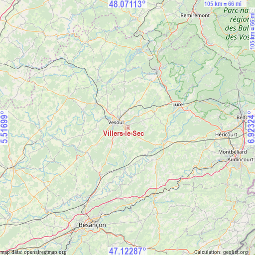 Villers-le-Sec on map