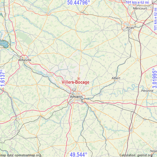 Villers-Bocage on map