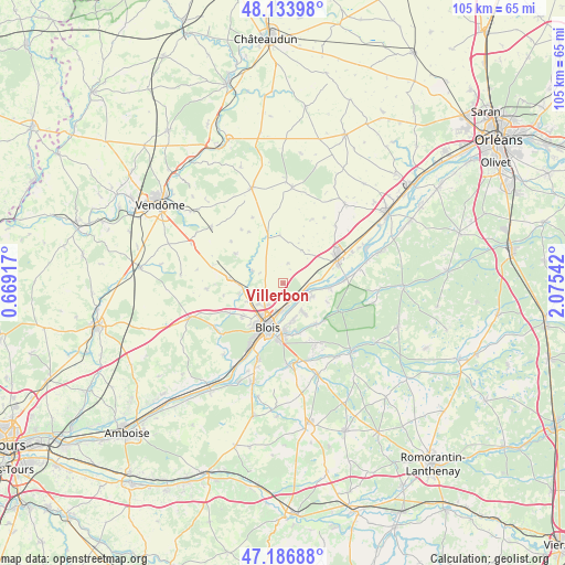 Villerbon on map